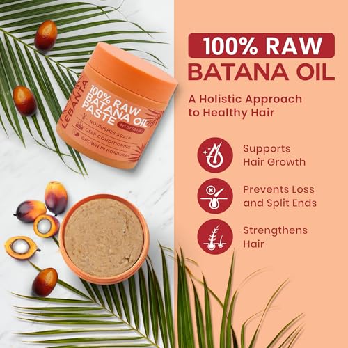 100% Pure Uncooked Batana Oil for Hair Development - Natural 4oz Batana from Honduras for Thick, Sturdy Pure Hair - Dr. Sebi Unrefined Chilly Pressed Scalp Masks for Males & Girls