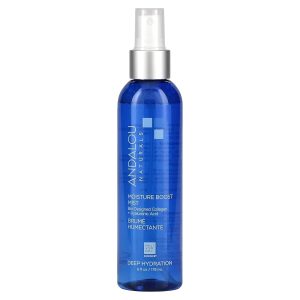 Andalou Naturals Hydrating Face Mist, Moisture Enhance Facial Spray with Hyaluronic Acid & Collagen, Very best for Dry and Dehydrated Pores and skin, 6 fl oz