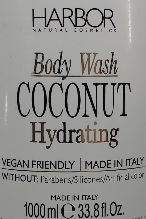 Coconut Oil Physique Wash, 33.8 fl oz (1,000ml) - Hydrating and Vegan Pleasant, Single Pack