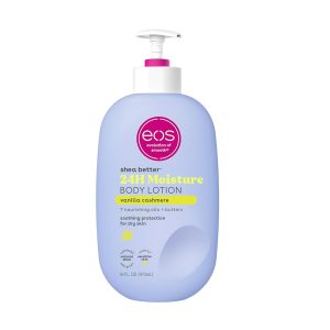 eos Shea Higher Physique Lotion – Vanilla Cashmere, 24-Hour Hydration, Light-weight & Non-Greasy Components, Crafted with Pure Shea, Vegan-Pleasant, 16 fl oz