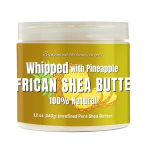 RA COSMETICS Pineapple Whipped Shea Butter – 12oz | 100% Pure & Pure African Shea Butter for All Genders – Premium Handcrafted Moisturizer Enriched with Important Nutritional vitamins for